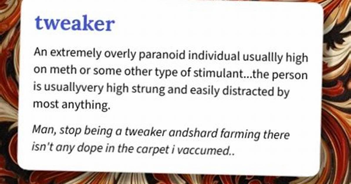 Is Tweaker in the Dictionary?