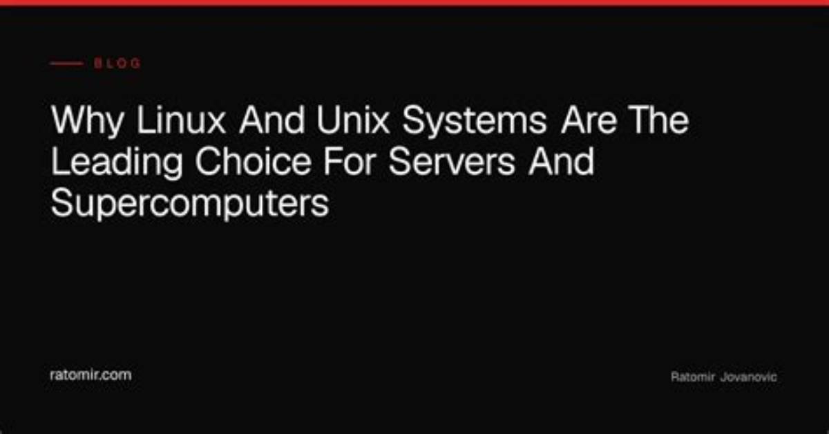Is Unix Only for Supercomputers?