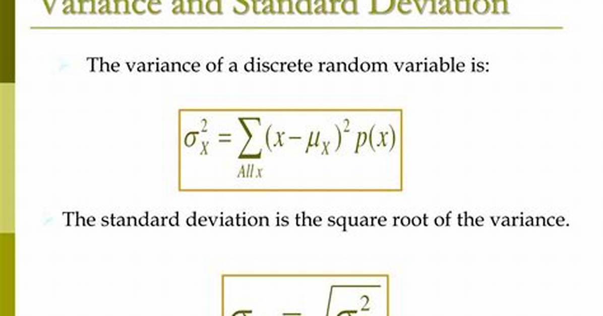 Is Variance Same as Standard Deviation?