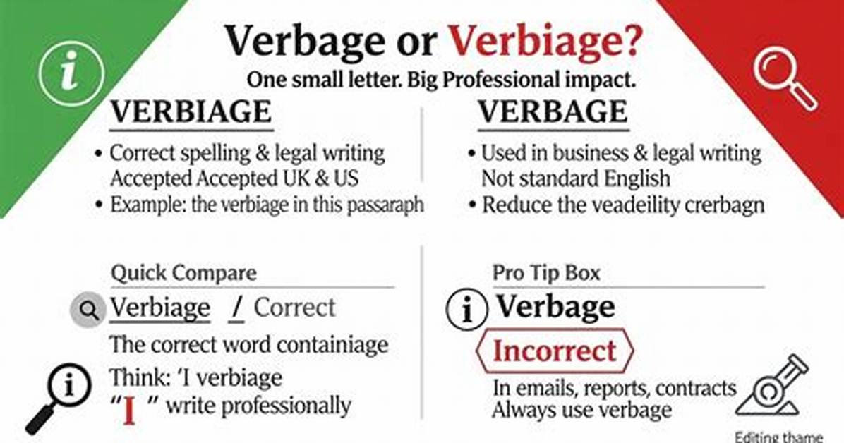 Is Verbage or Verbiage Correct?