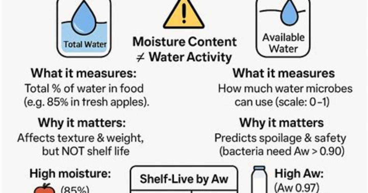 Is Water Activity the Same as Moisture Content