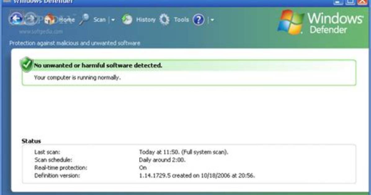 Is Windows Defender Available for Xp?