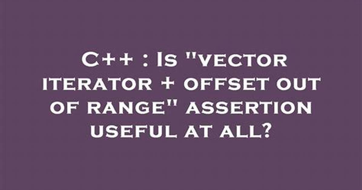 Iterate Through a C++ Vector Using a 'For' Loop