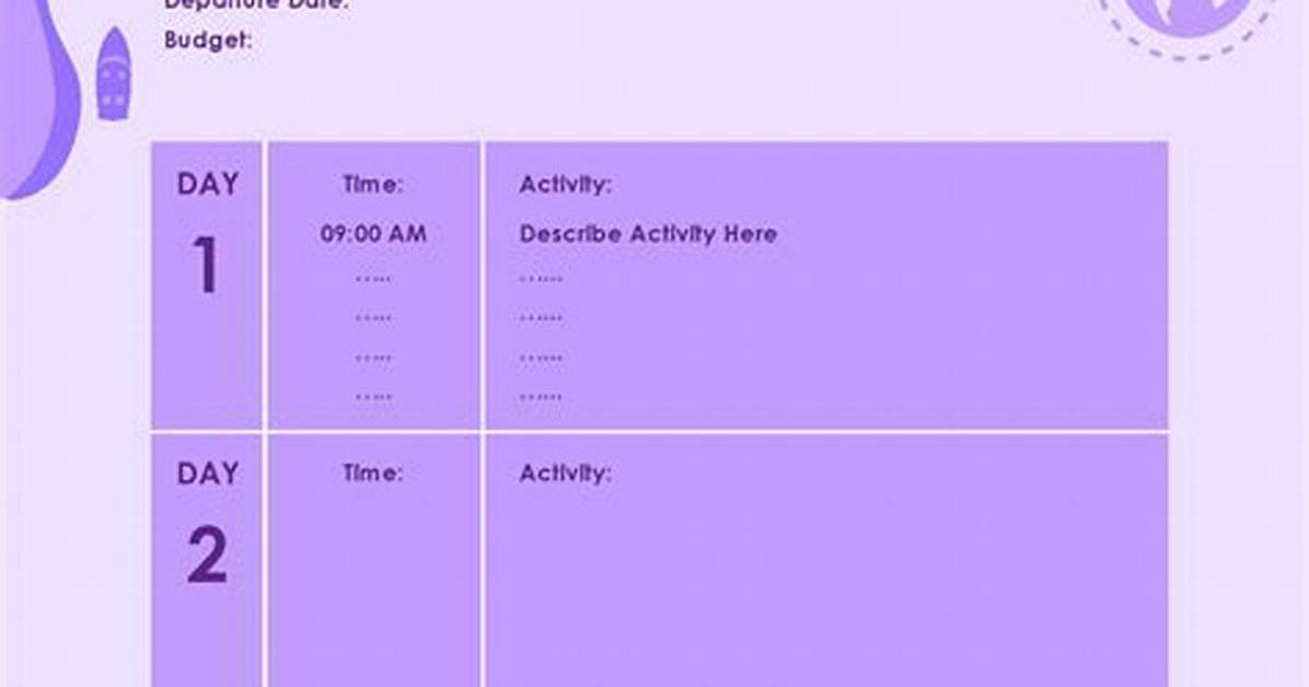 Itinerary Template