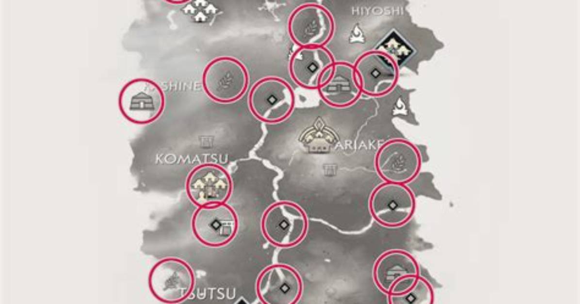 Izuhara, Ghost of Tsushima Map