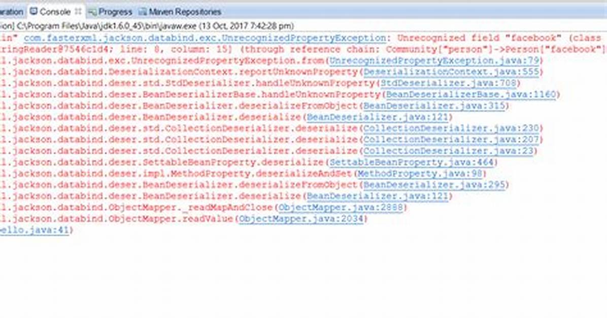 Jackson with Json: Unrecognized Field, Not Marked as Ignorable