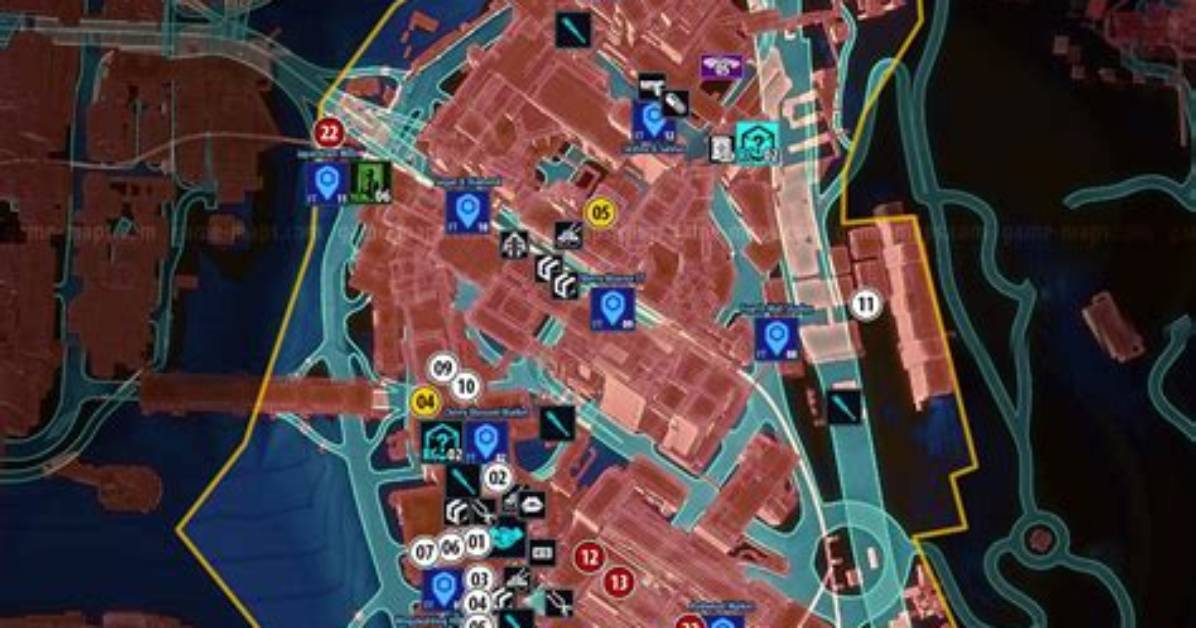 Japantown Map - Westbrook - Cyberpunk 2077 (Cp77)