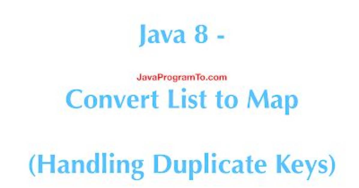 Java 8 List into Map