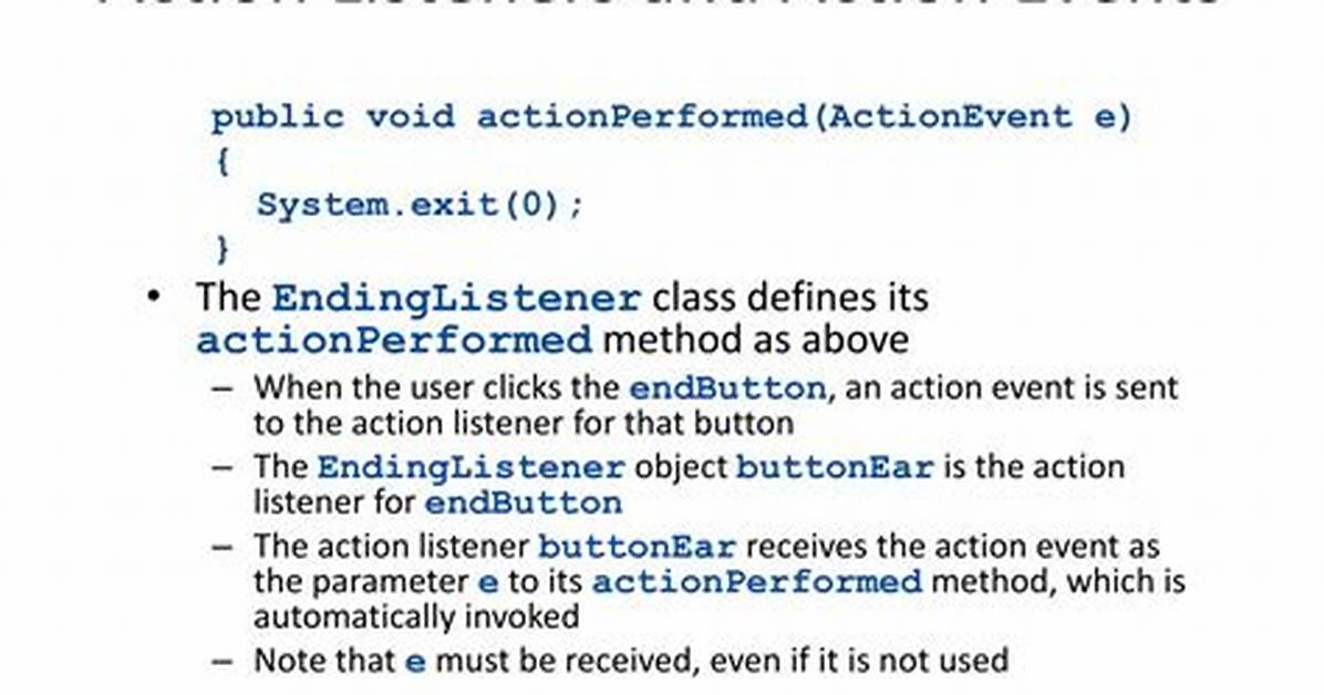 Java Action Listener Not Working