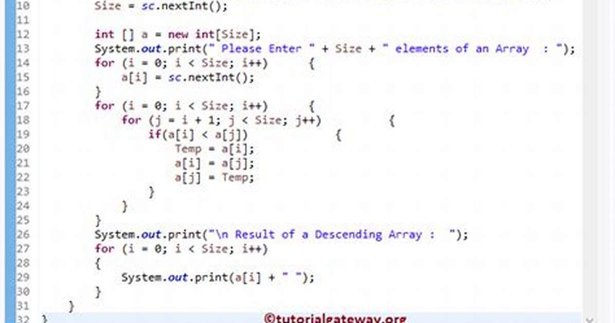 Java Array Sort Descending?