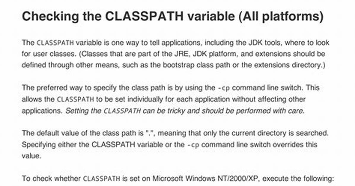 Java Classpath Issue When I Specify the Directory in the Command