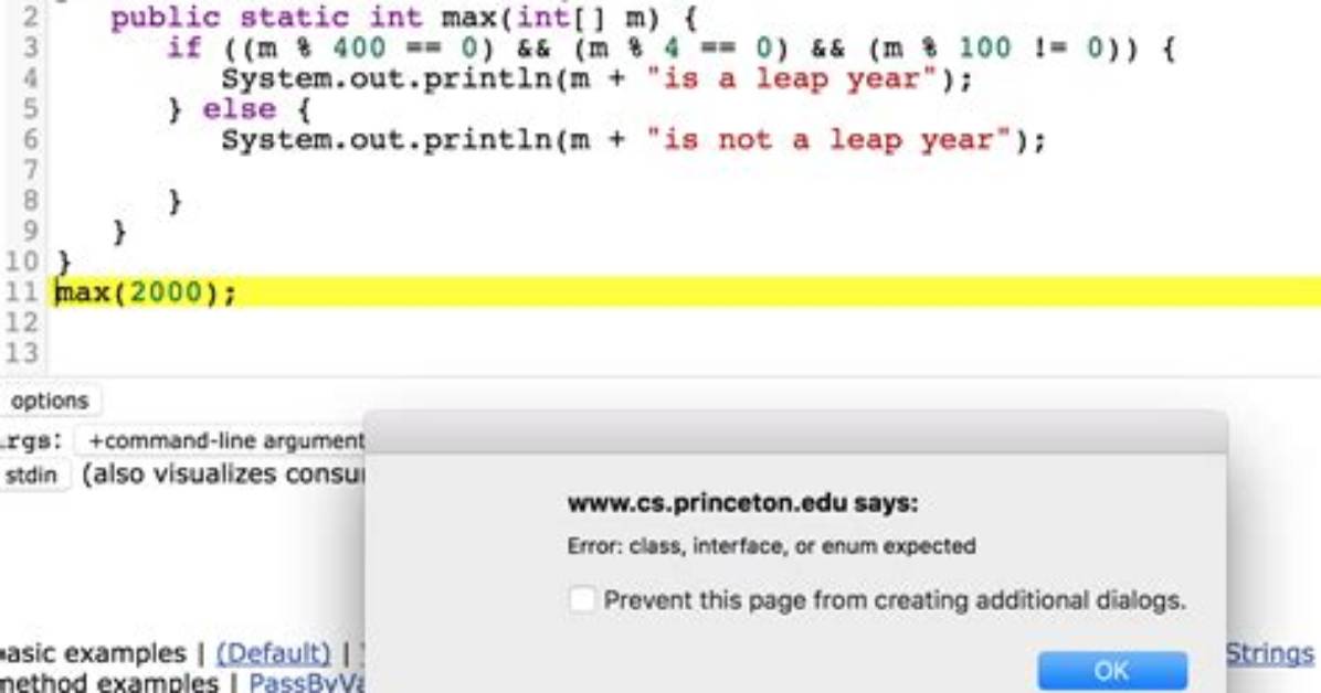 Java Code for Calculating Leap Year