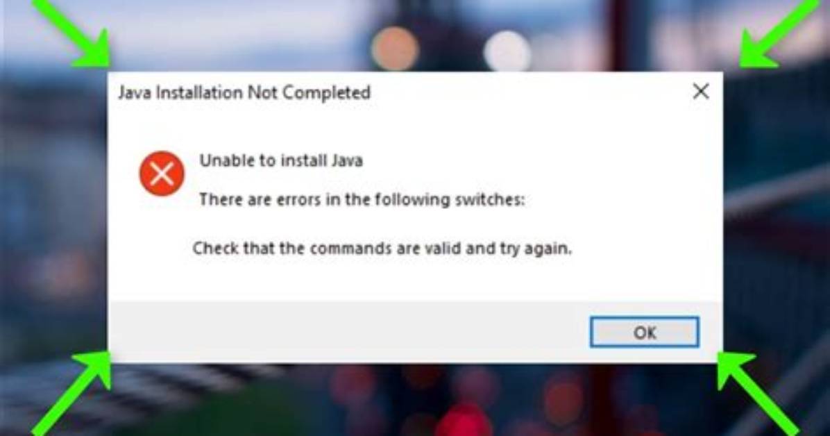 Java Installation Not Completed / Unable to Install Java