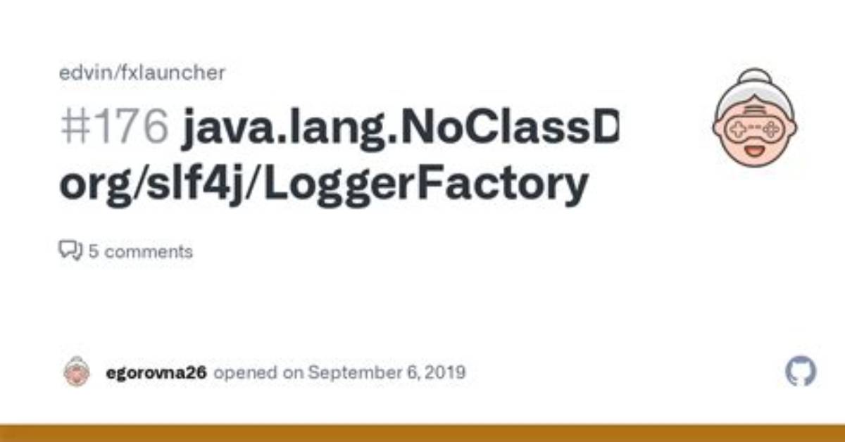 Java. Lang. Noclassdeffounderror: Org. Slf4J. Loggerfactory