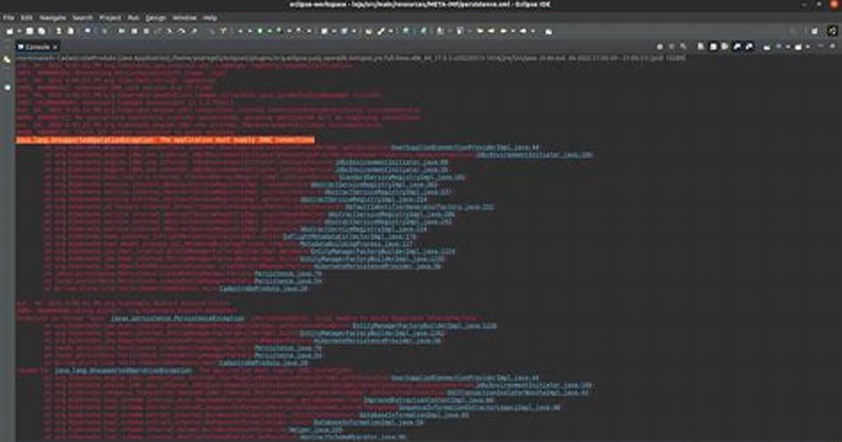 Java. Lang. Unsupportedoperationexception: the Application Must Supply Jdbc Connections