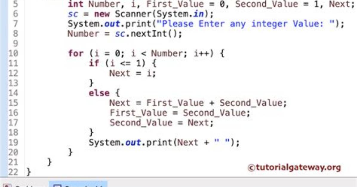 Java Number Sequence Loop