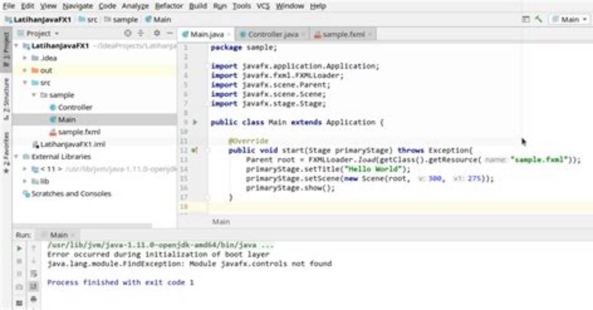 Javafx Modular Application, Java. Lang. Module. Findexception: Module Javafx. Controls Not Found (Java 11, Intellij)