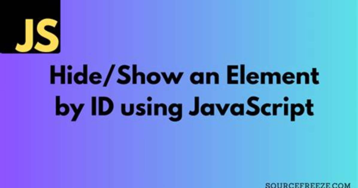 Javascript Hide/Show Element