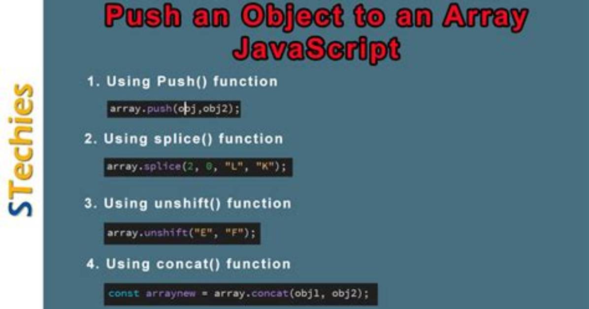 Javascript Object Push() Function