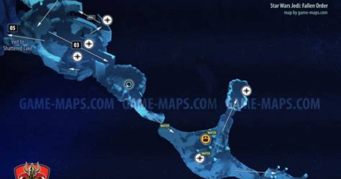 Jedi Temple Map, Ilum for Star Wars Jedi Fallen Order