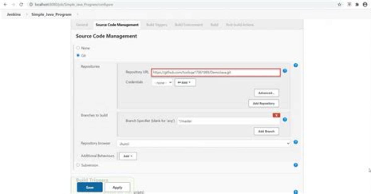 Jenkins Source Code Management