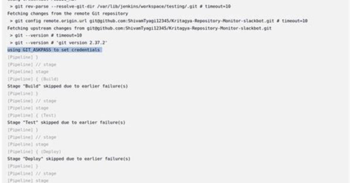 Jenkins - Using Git_Askpass to Set Credentials