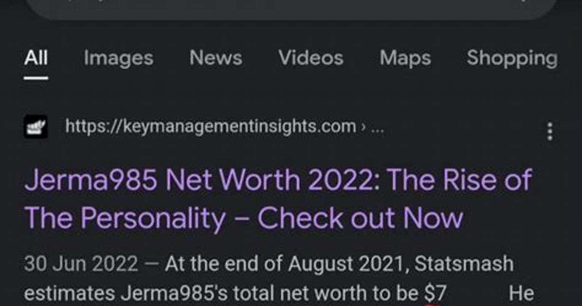 Jerma985 Net Worth