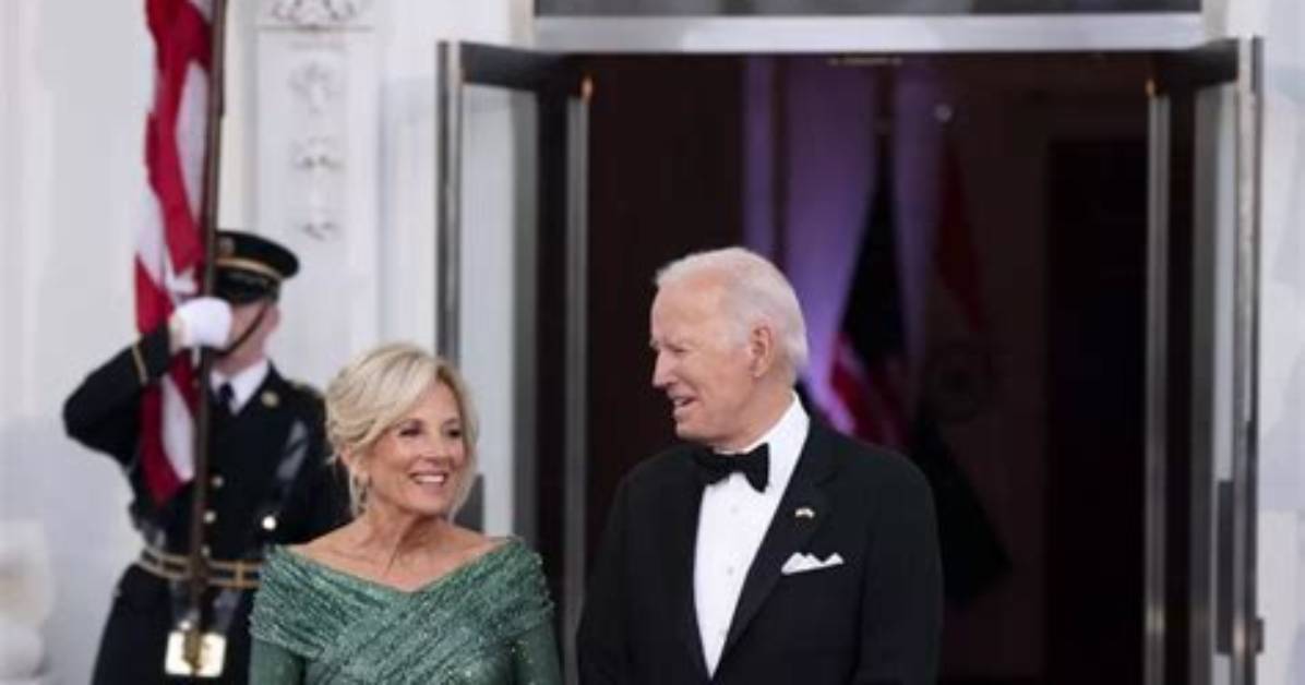 Jill Biden’s Custom Emerald Green Gown Had a Symbolic Nod to India