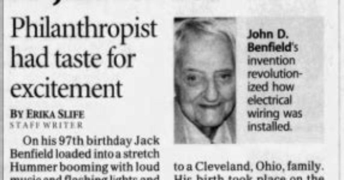 John D. Benfield, 99, Inventor