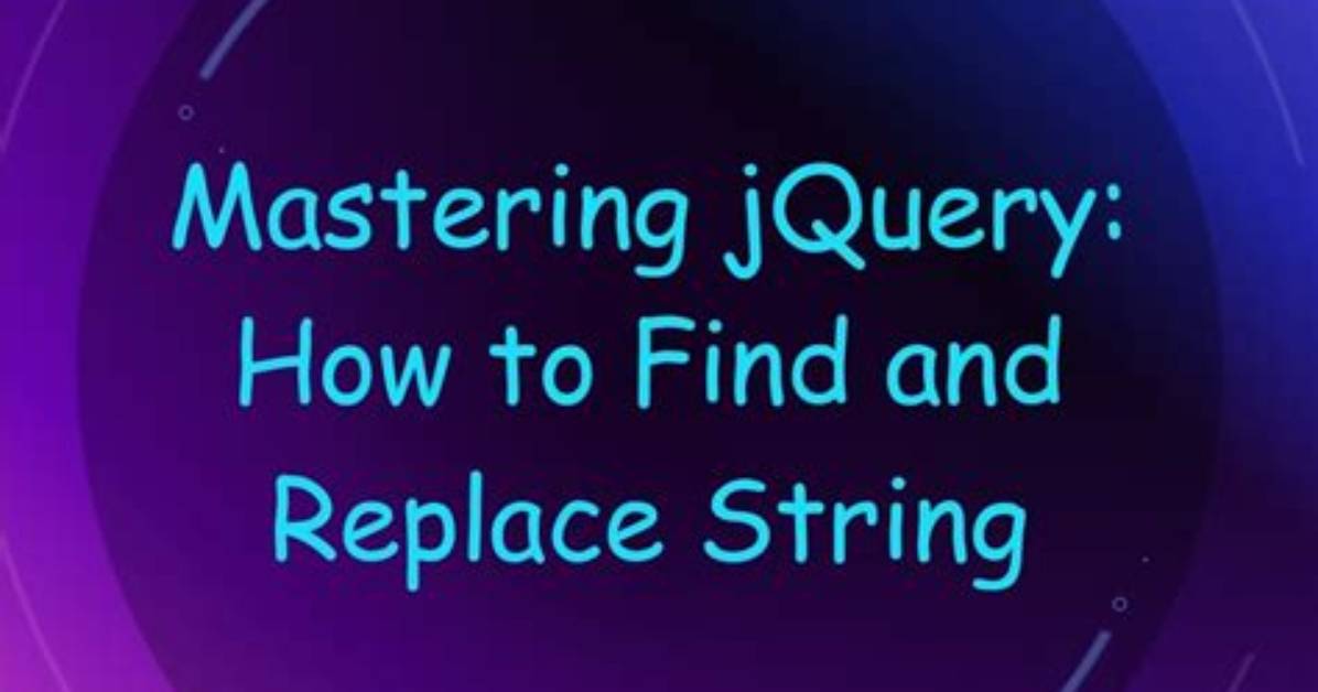 JQuery Find and Replace String