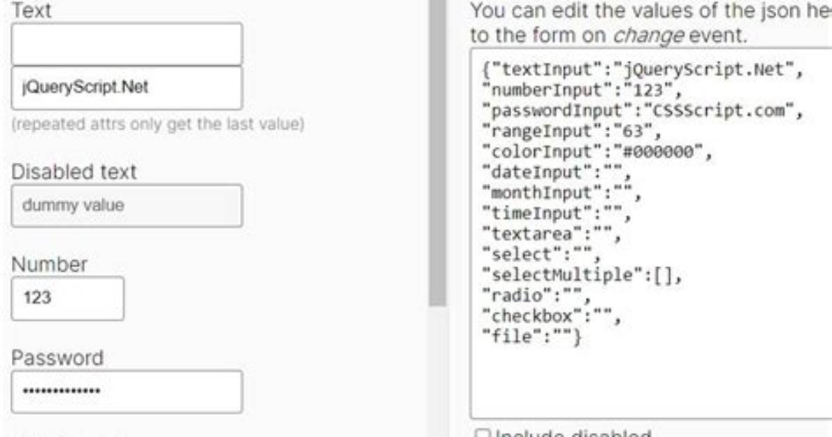 Jquery Get All Input from Specific Form