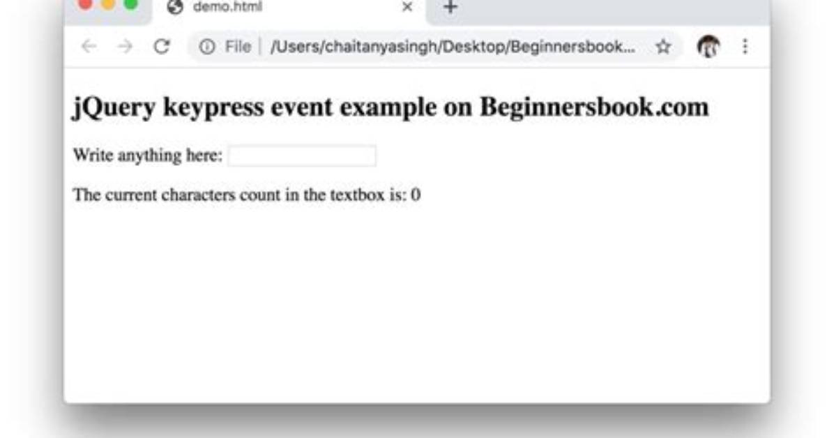 JQuery 'Input' Event