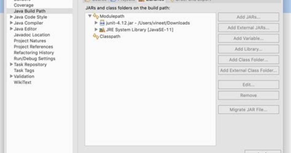 Junit: Noclassdeffounderror: Org/Junit/Runner/Manipulation/Filter