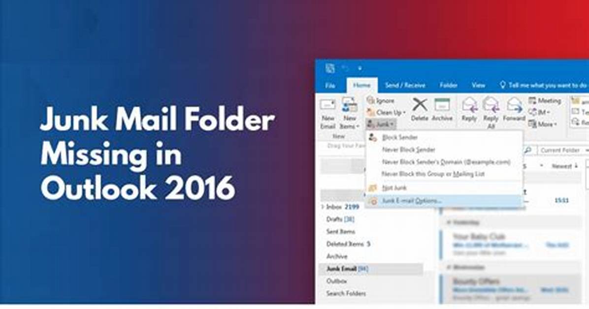 Junk Mail Folder Missing