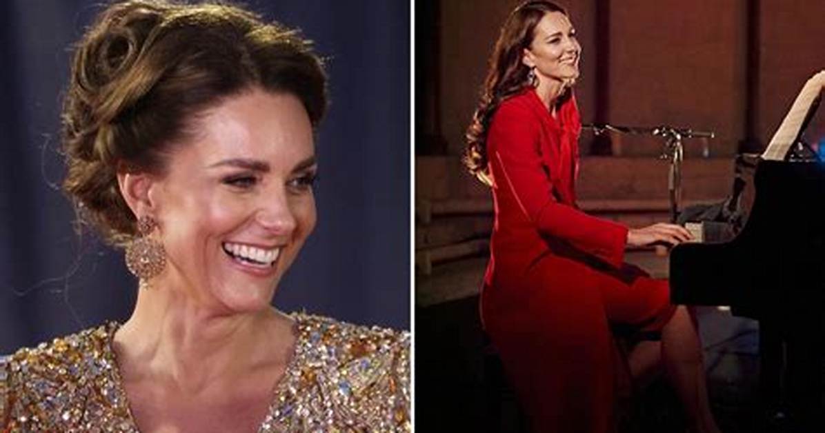 Kate Middleton Gave a Surprise Piano Performance in a Sheer One-Shoulder Gown at Eurovision