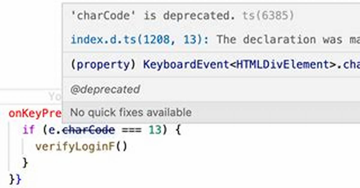 Keyboardevent. keyCode Deprecated. What Does This Mean in Practice?