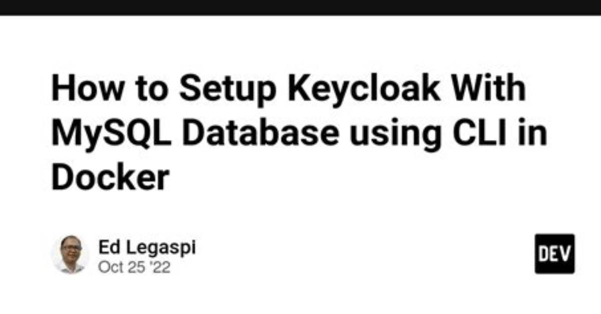 Keycloak Docker Mysql Connection Link Failure