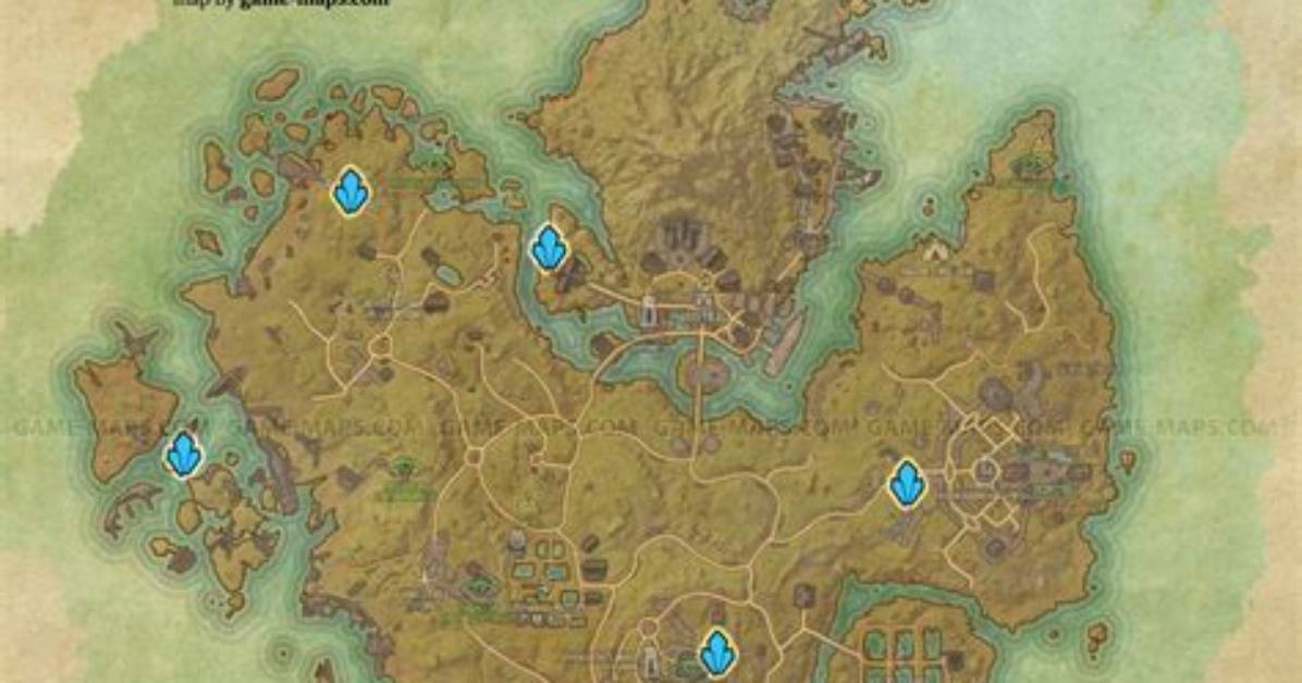 Khenarthi's Roost Skyshards Location Map the Elder Scrolls Online (Eso)
