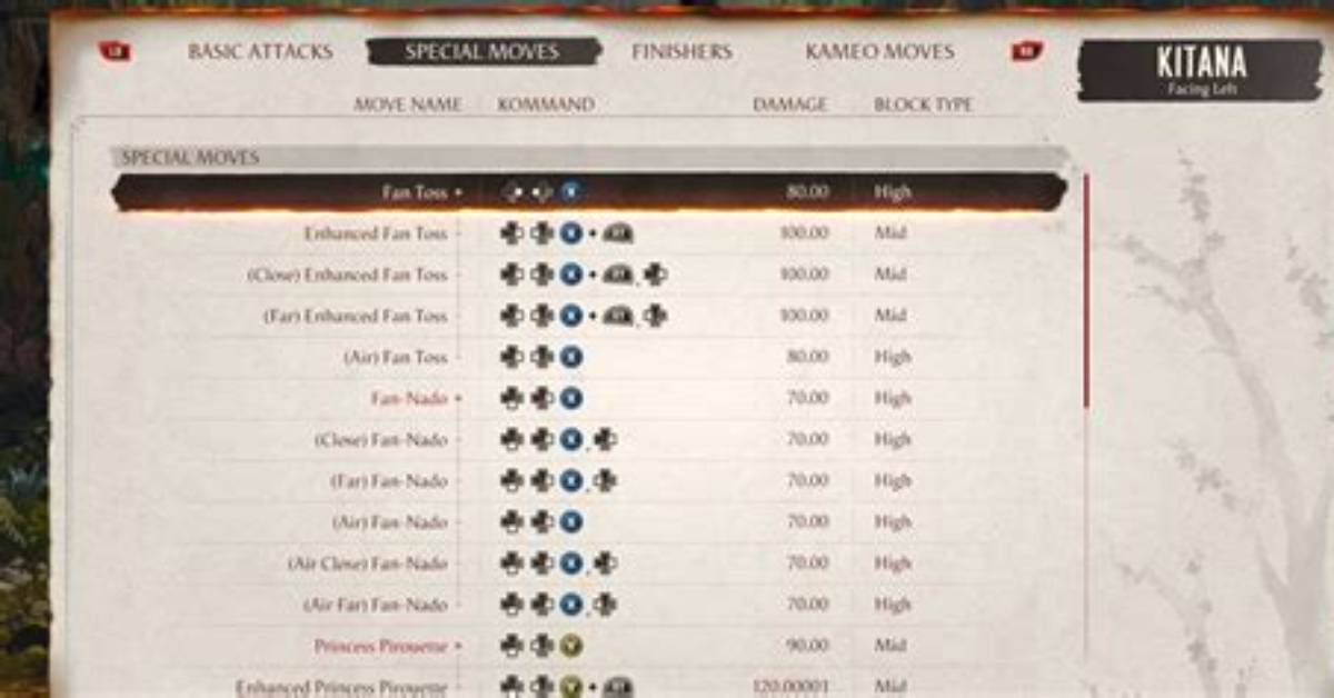 Kitana Combos Guide & List