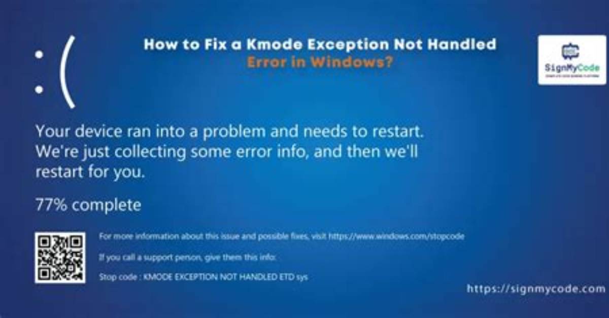 Kmode_Exception_Not_Handled - How to Discuss