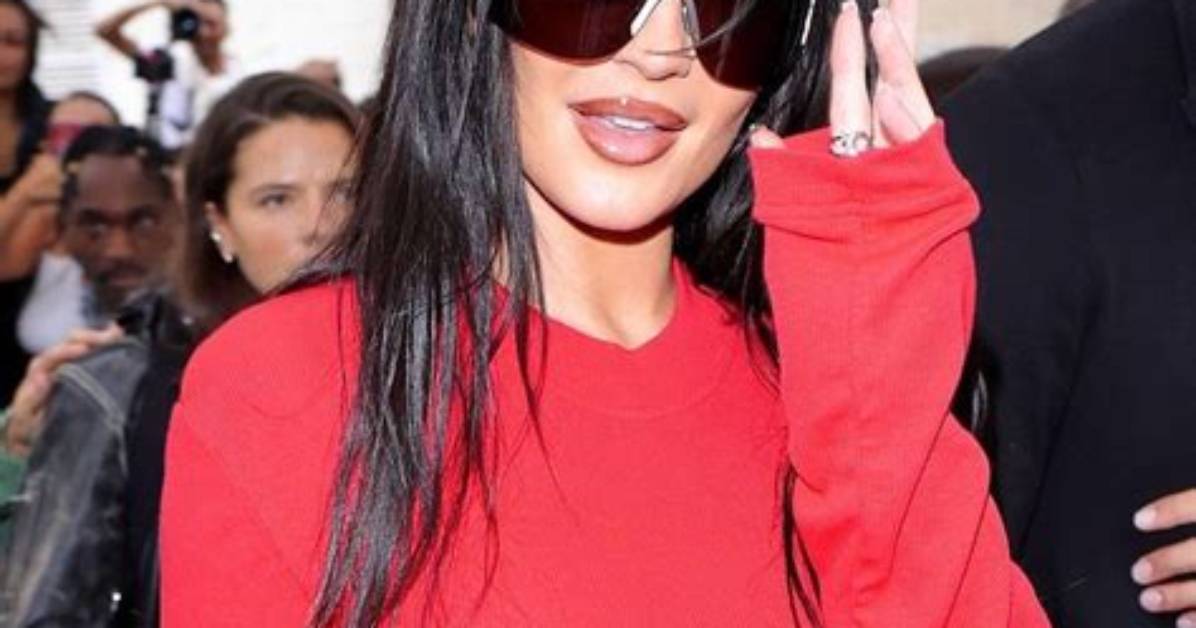 Kylie Jenner Paired a Fiery Red Wig with Sheer Pink Pants and an Underboob-Baring Crop Top