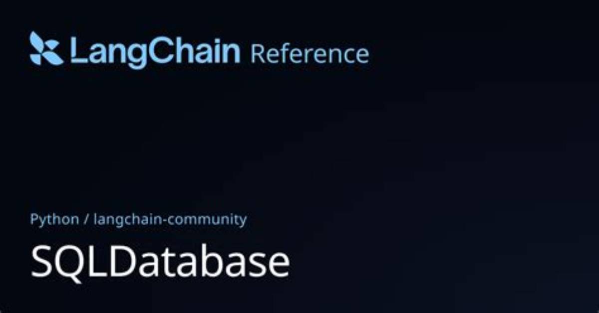 Langchain - Cannot Import Name 'Sqldatabase' from Langchain (Python)
