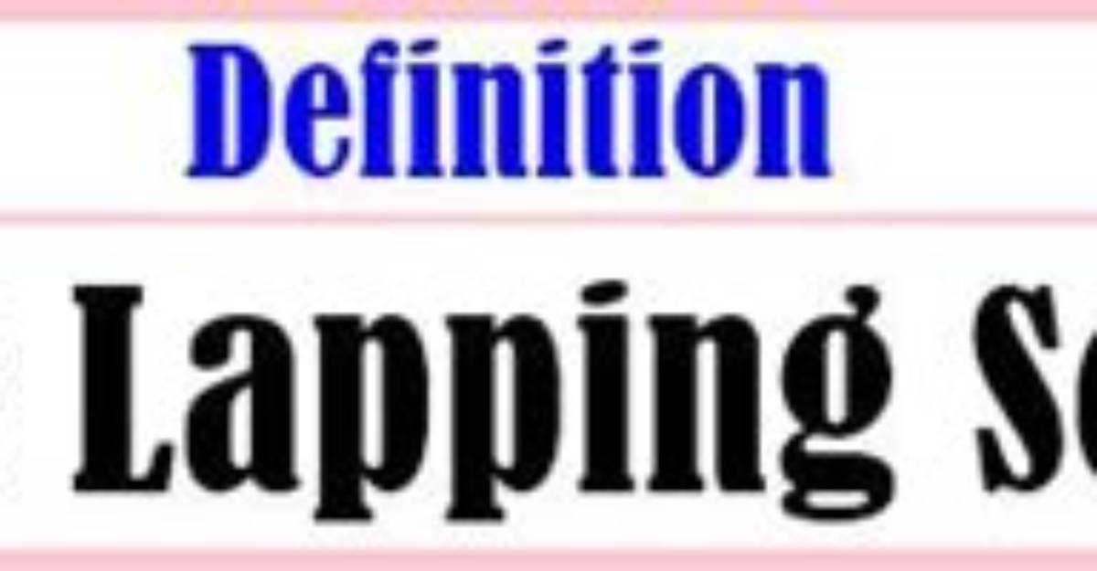 Lapping Scheme - How to Discuss