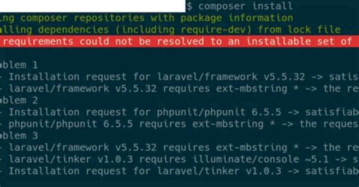 Laravel/Framework Requires Ext-Mbstring