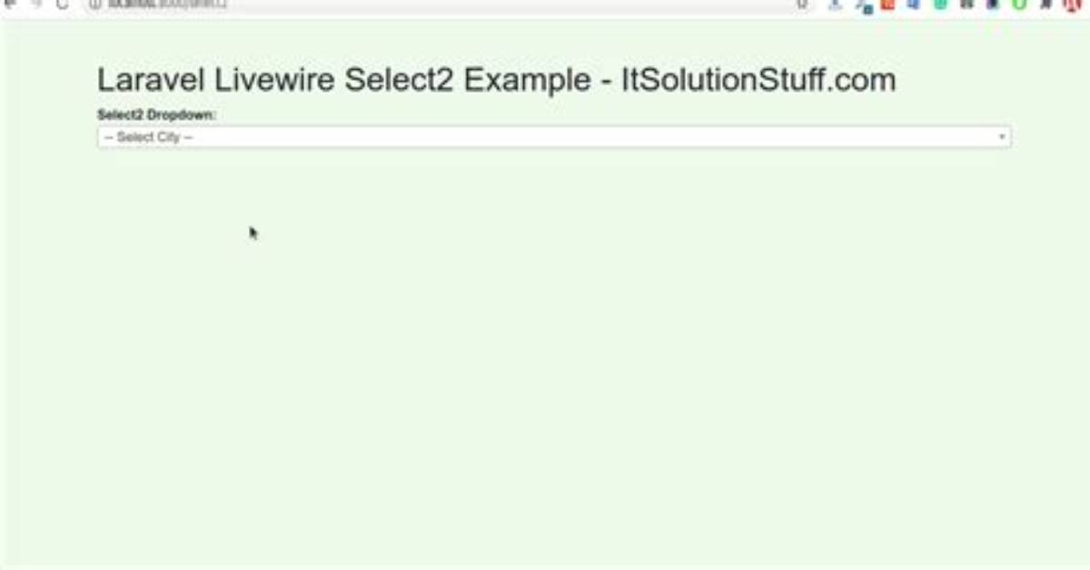 Laravel Livewire Select Search Dropdown Not Working