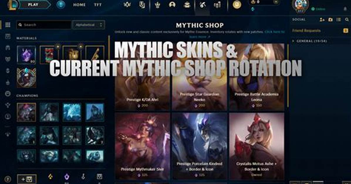 League of Legends Mythic Shop Rotation (January 2024)