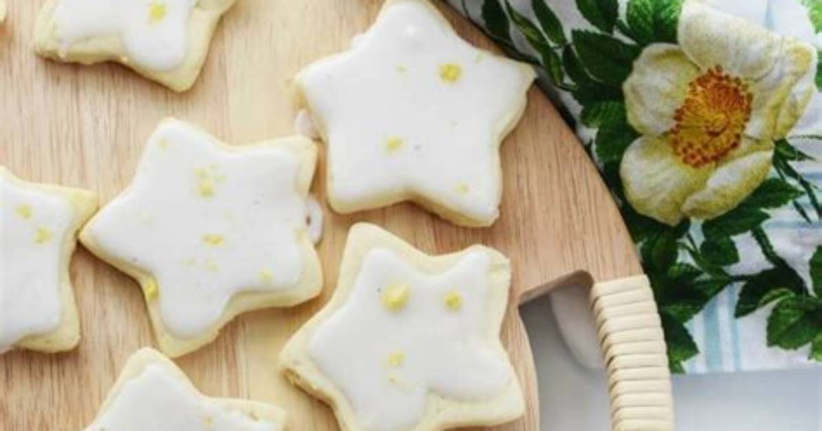 Lemon Shortbread Star Cookie Recipe
