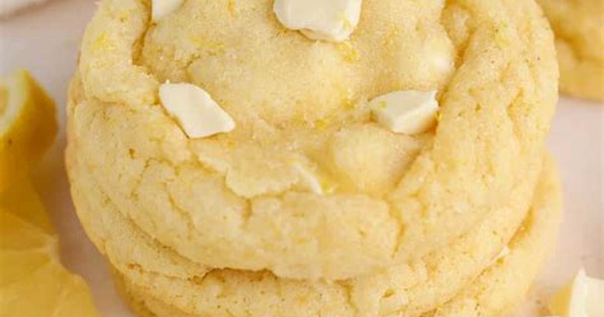 Lemon White Chocolate Cookies - Celebrating Sweets