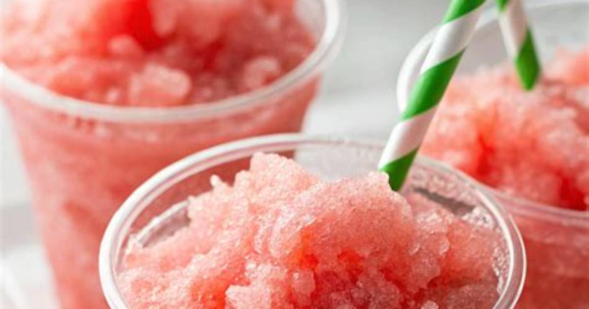 Lemonade Slushie with Frozen Watermelon