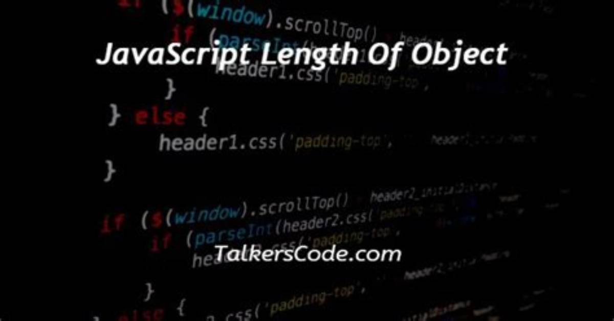 Length of a Javascript Object